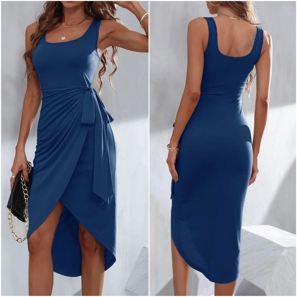 Side Tie Tank High Low Dress - Picture 7 of 11